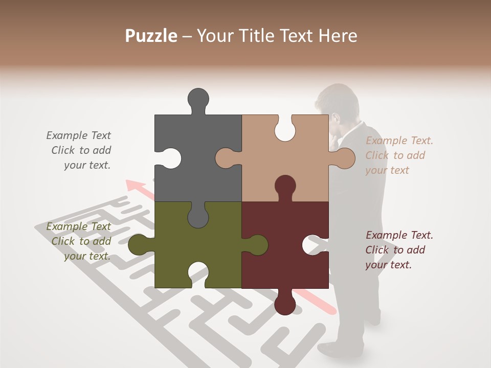 Maze People Labyrinth PowerPoint Template