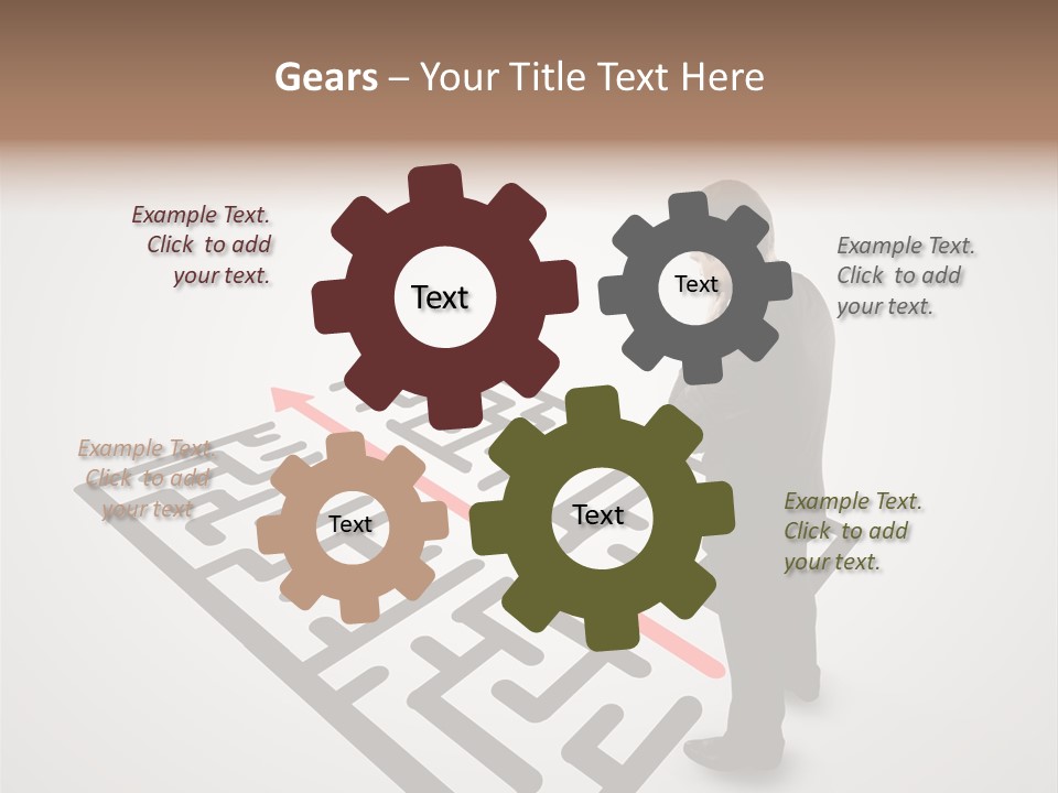 Maze People Labyrinth PowerPoint Template