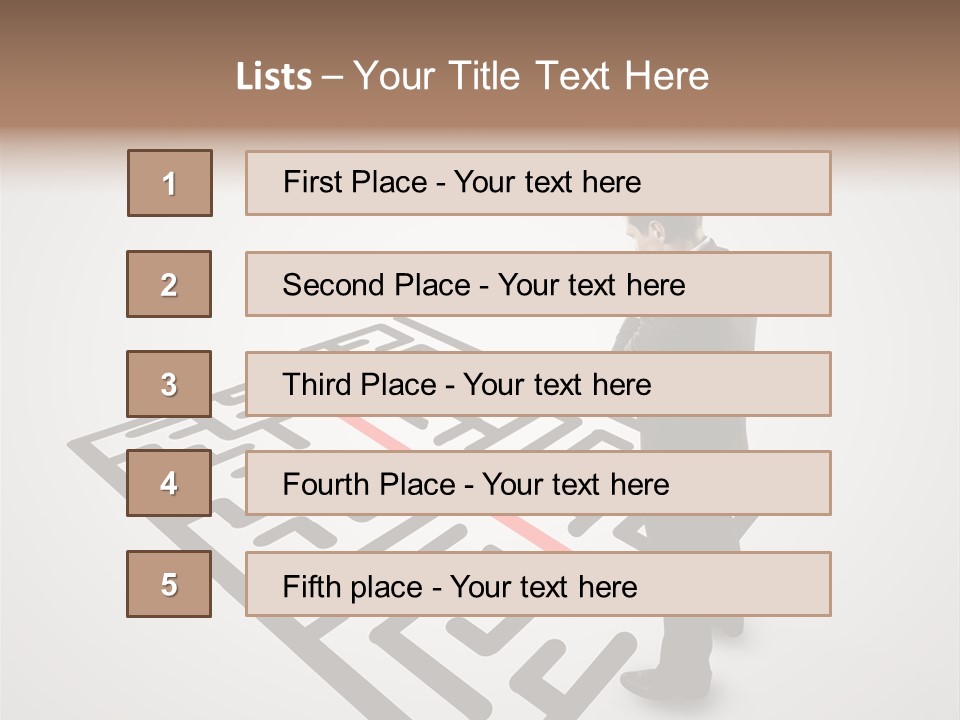 Maze People Labyrinth PowerPoint Template