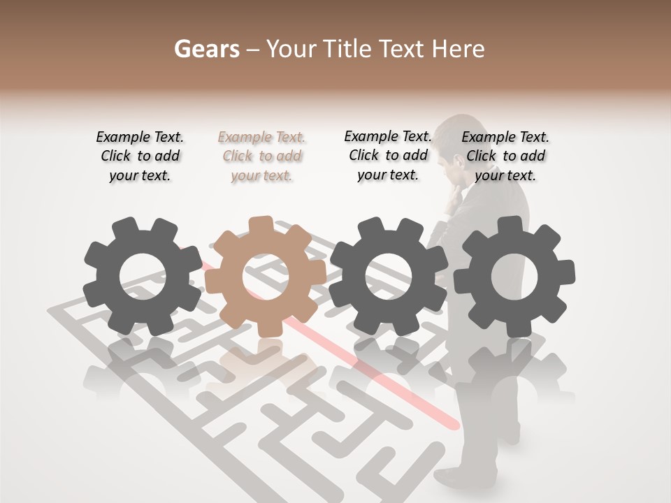 Maze People Labyrinth PowerPoint Template