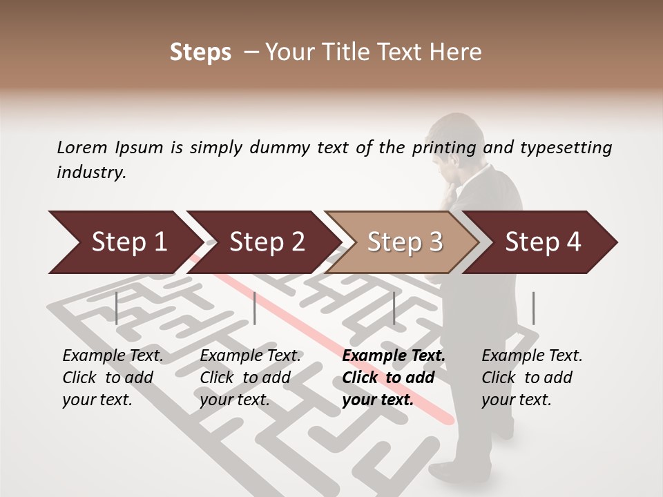 Maze People Labyrinth PowerPoint Template