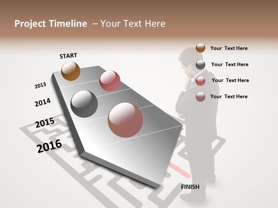 Maze People Labyrinth PowerPoint Template