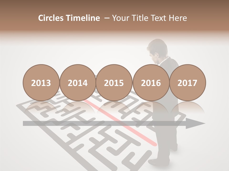 Maze People Labyrinth PowerPoint Template