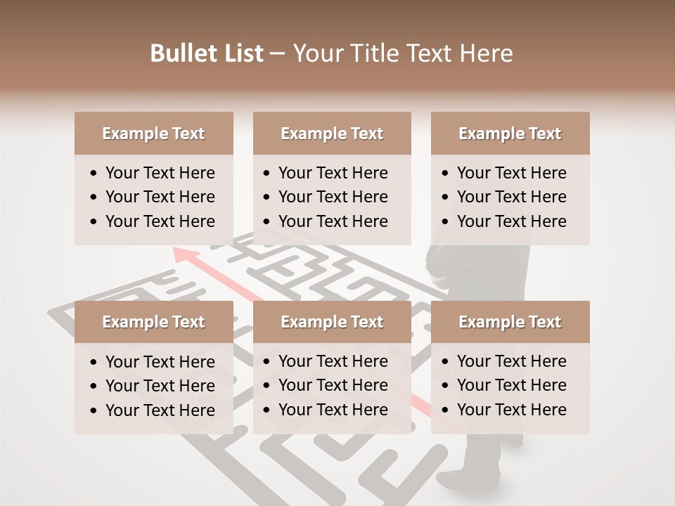Maze People Labyrinth PowerPoint Template