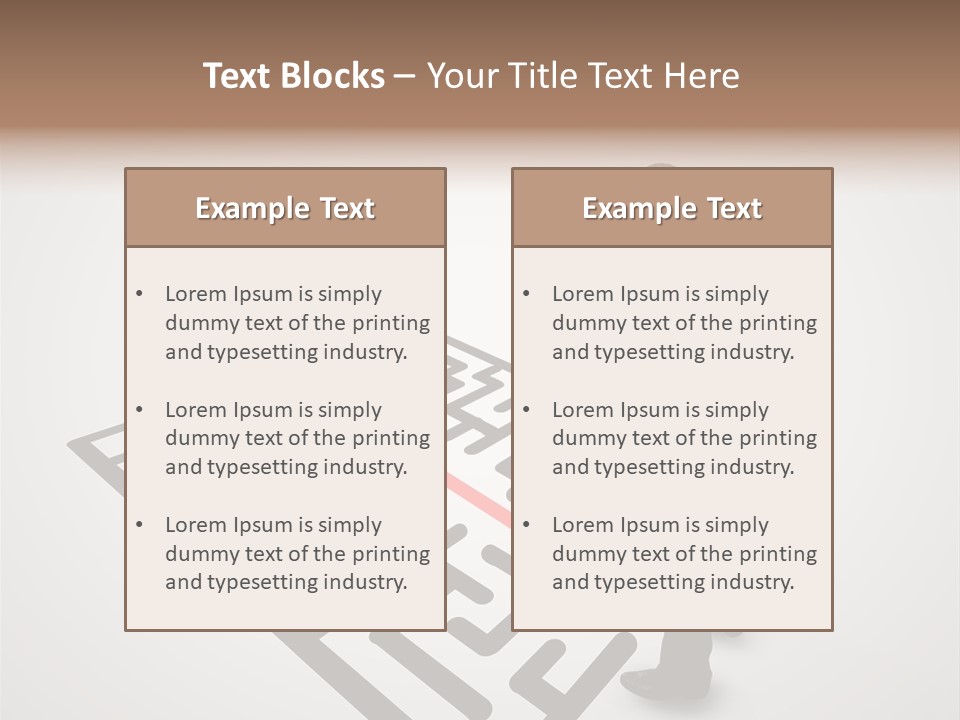 Maze People Labyrinth PowerPoint Template