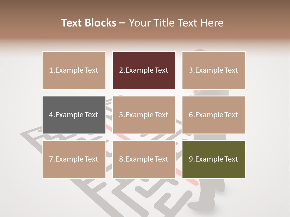 Maze People Labyrinth PowerPoint Template