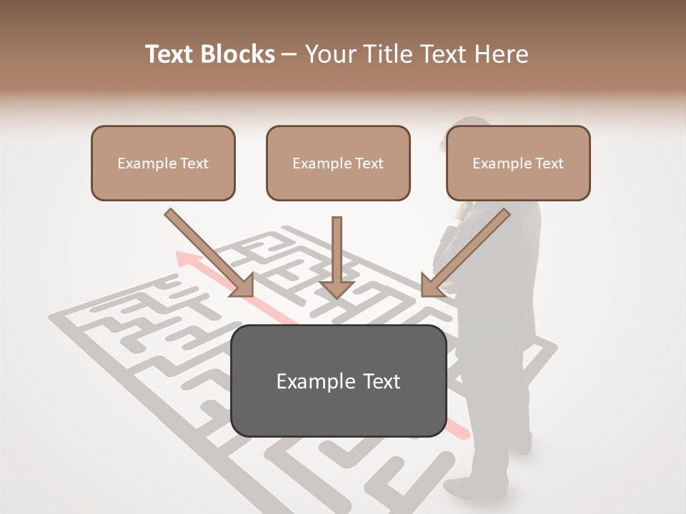 Maze People Labyrinth PowerPoint Template