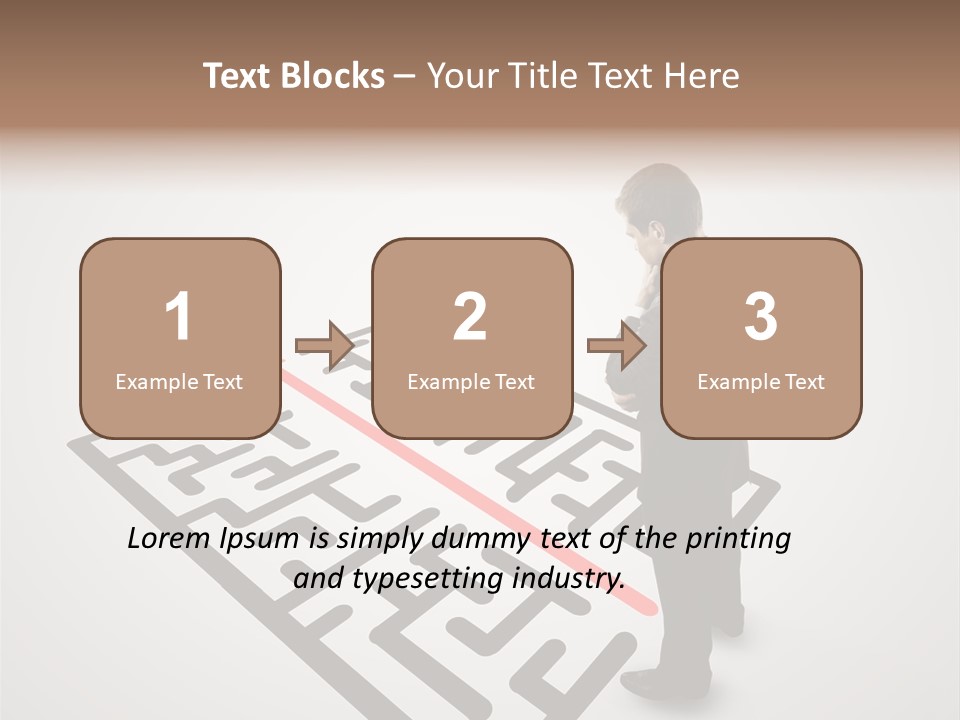 Maze People Labyrinth PowerPoint Template