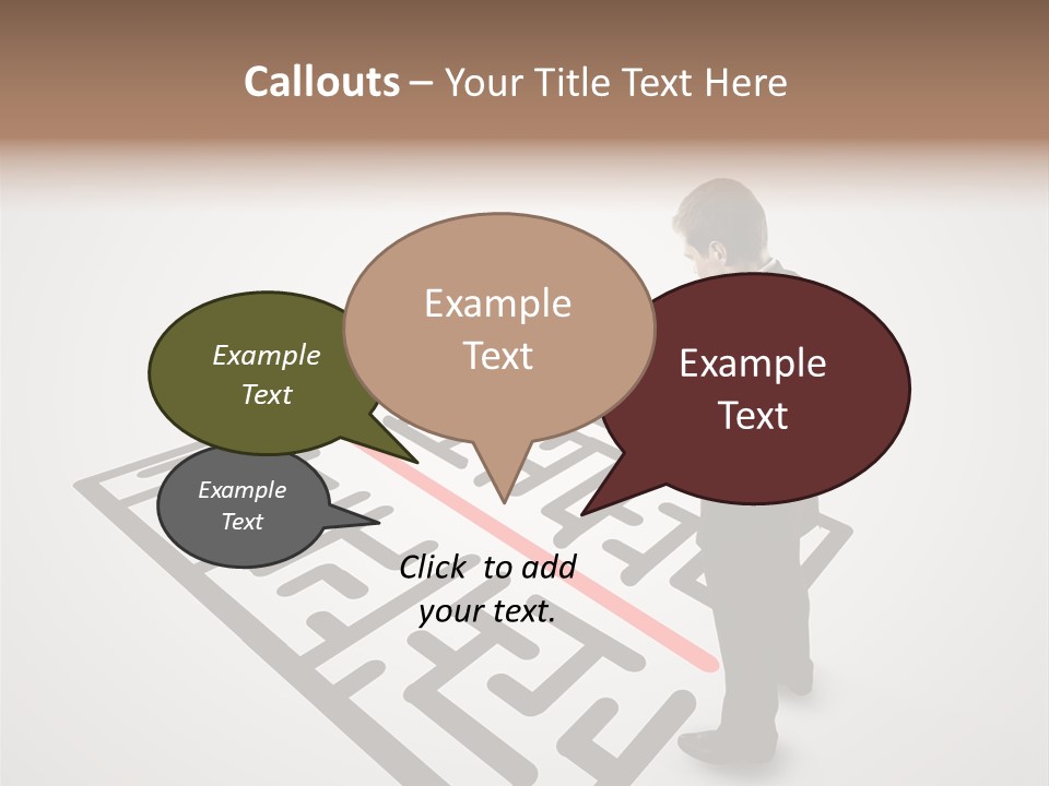 Maze People Labyrinth PowerPoint Template