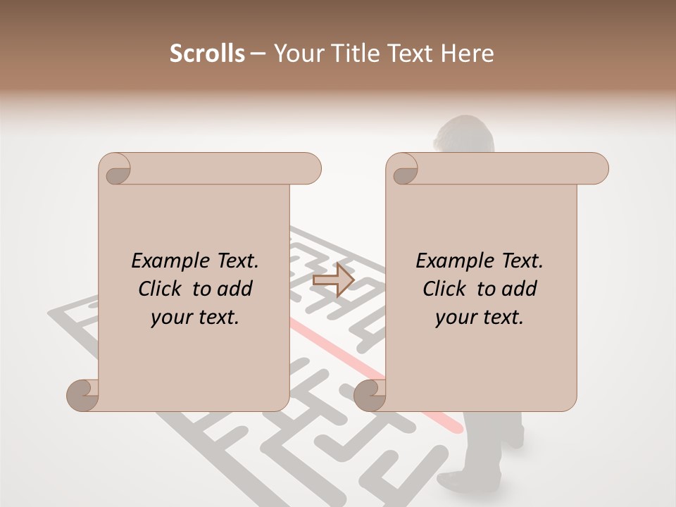 Maze People Labyrinth PowerPoint Template