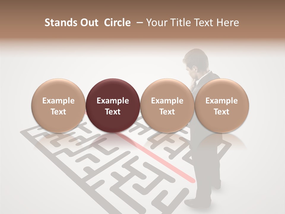 Maze People Labyrinth PowerPoint Template