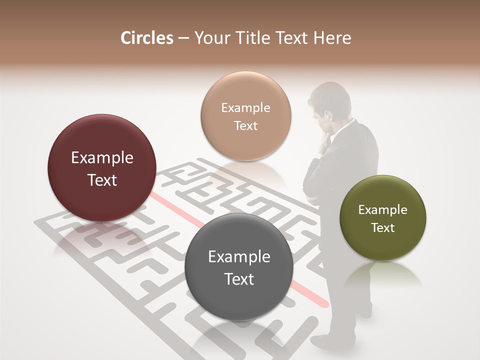 Maze People Labyrinth PowerPoint Template