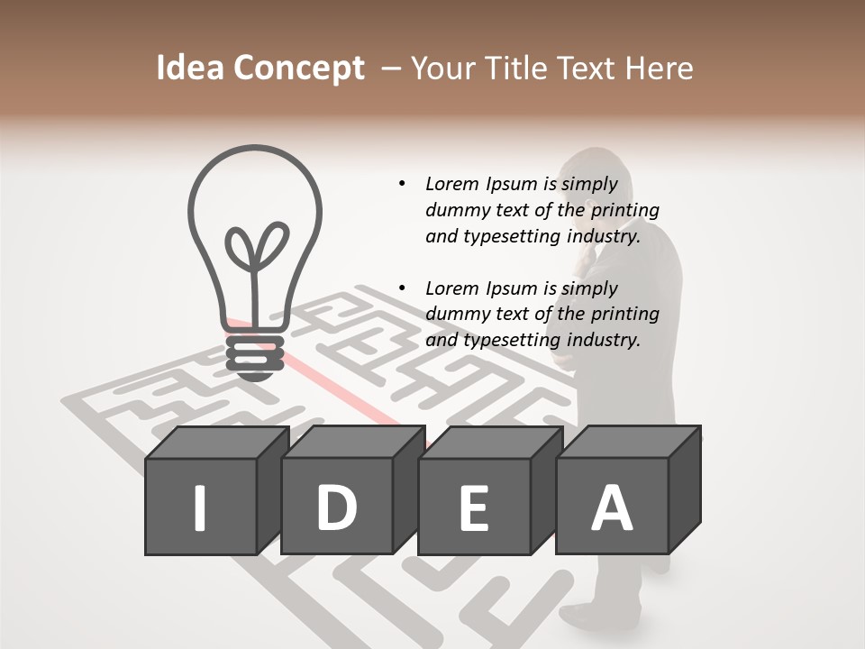 Maze People Labyrinth PowerPoint Template