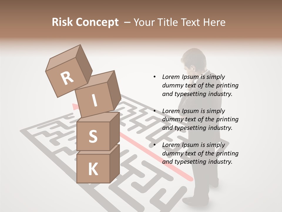 Maze People Labyrinth PowerPoint Template