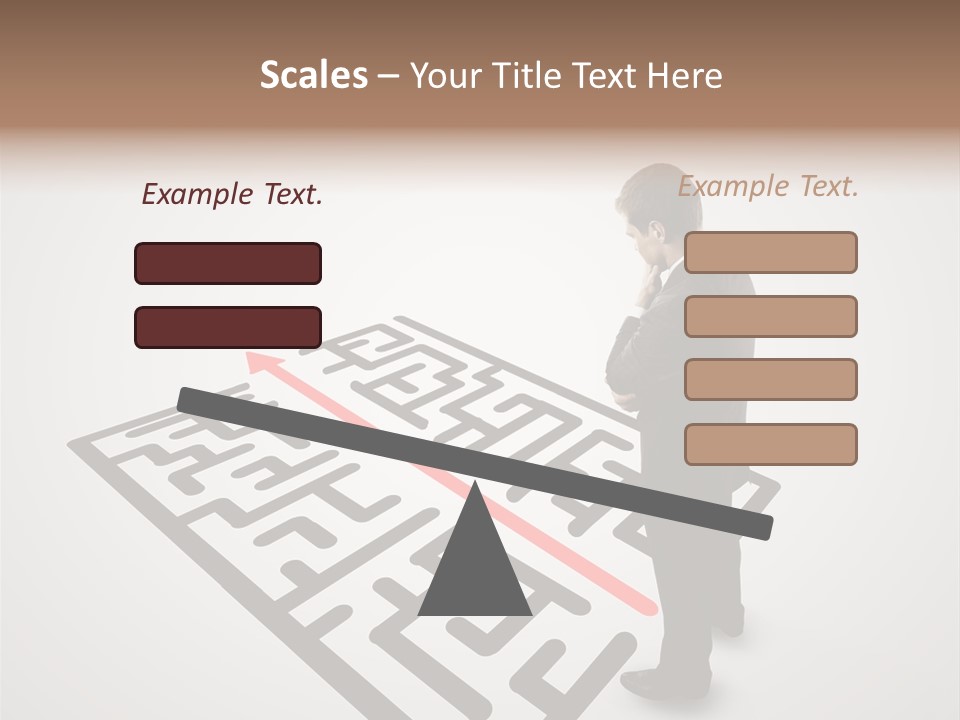 Maze People Labyrinth PowerPoint Template