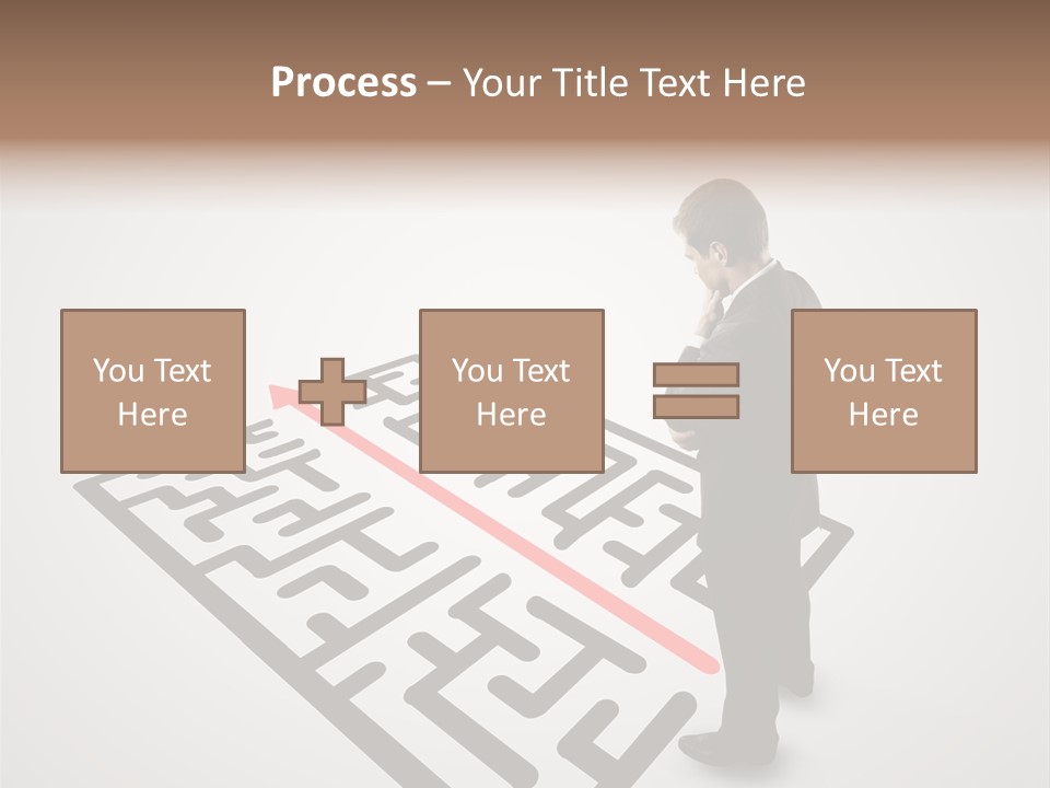 Maze People Labyrinth PowerPoint Template