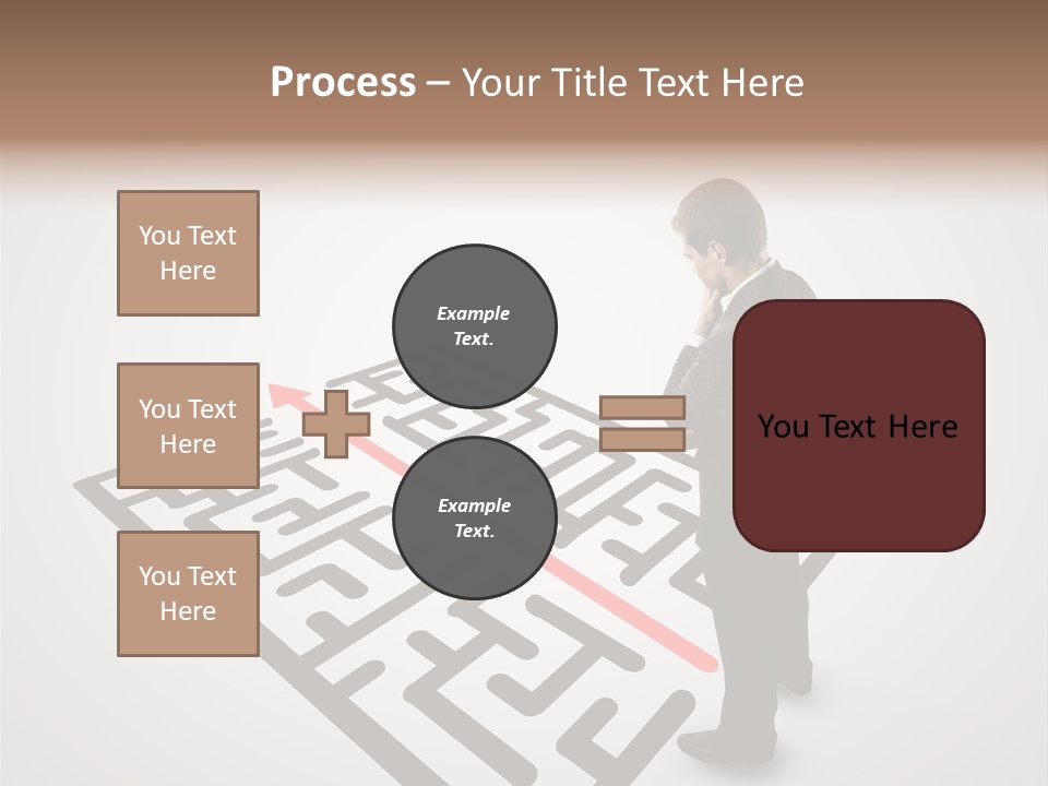 Maze People Labyrinth PowerPoint Template