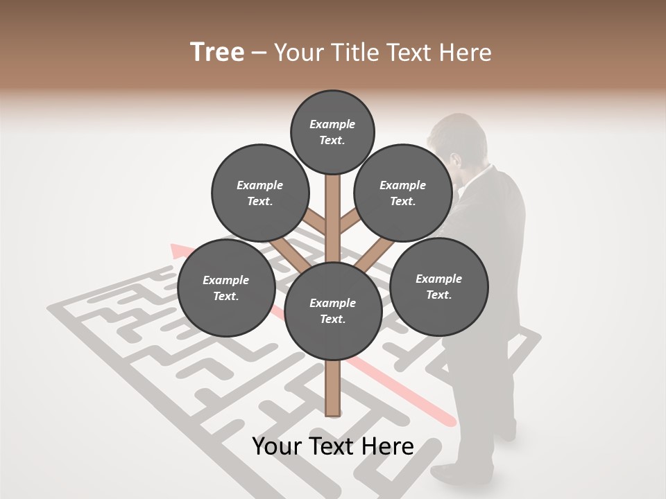 Maze People Labyrinth PowerPoint Template