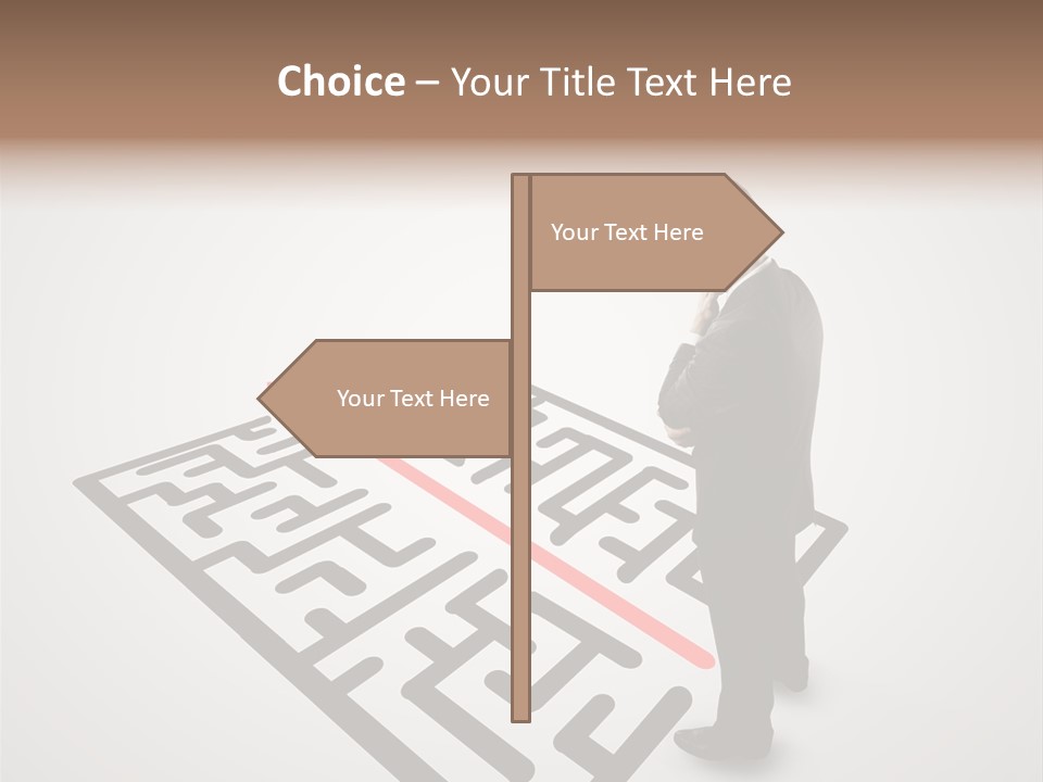 Maze People Labyrinth PowerPoint Template