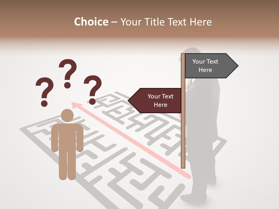 Maze People Labyrinth PowerPoint Template