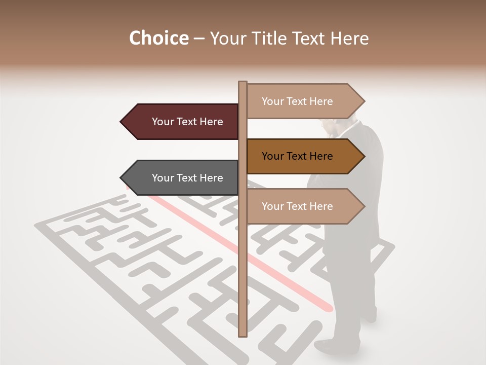 Maze People Labyrinth PowerPoint Template
