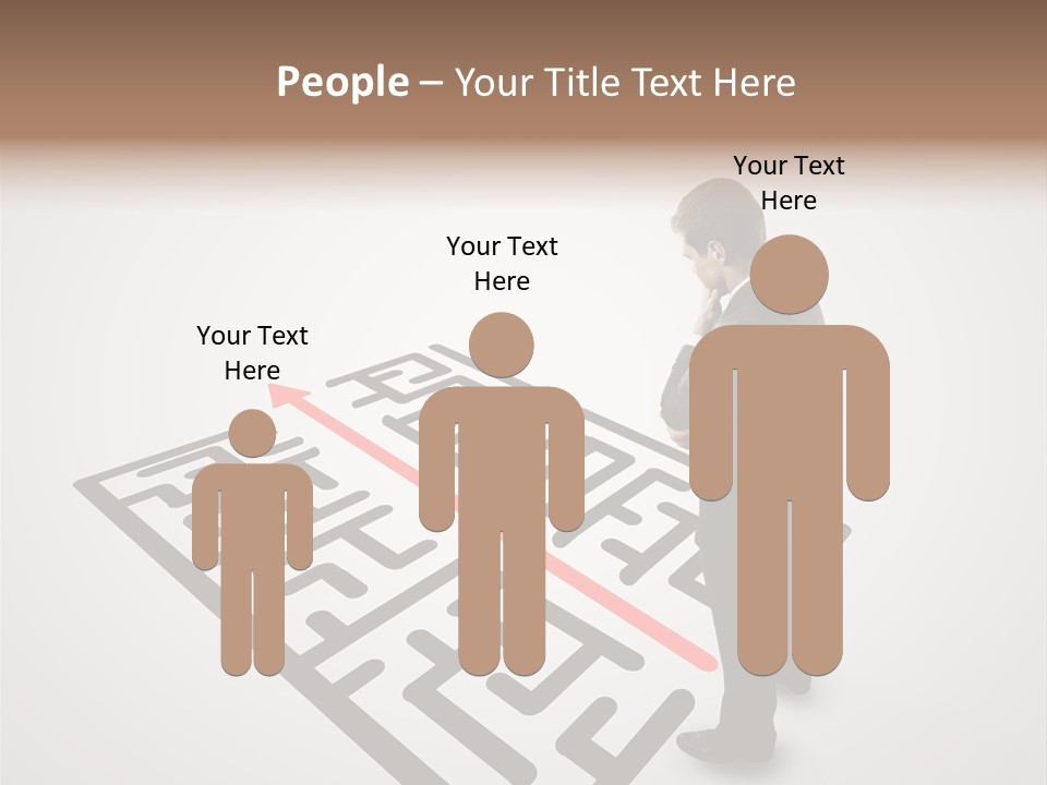 Maze People Labyrinth PowerPoint Template