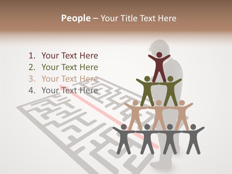 Maze People Labyrinth PowerPoint Template