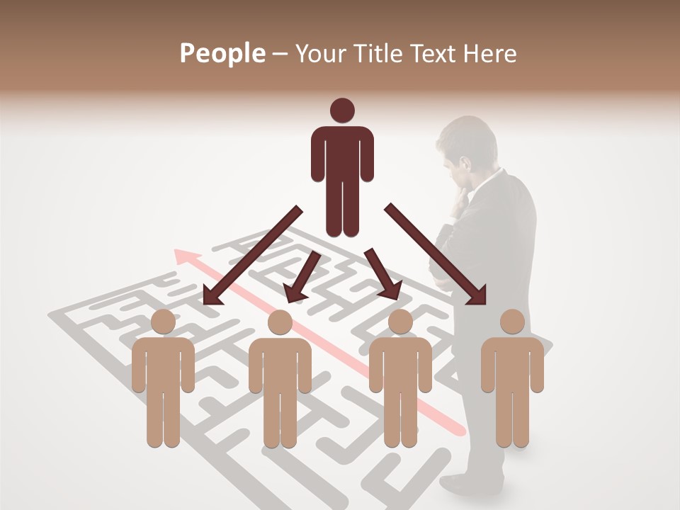 Maze People Labyrinth PowerPoint Template