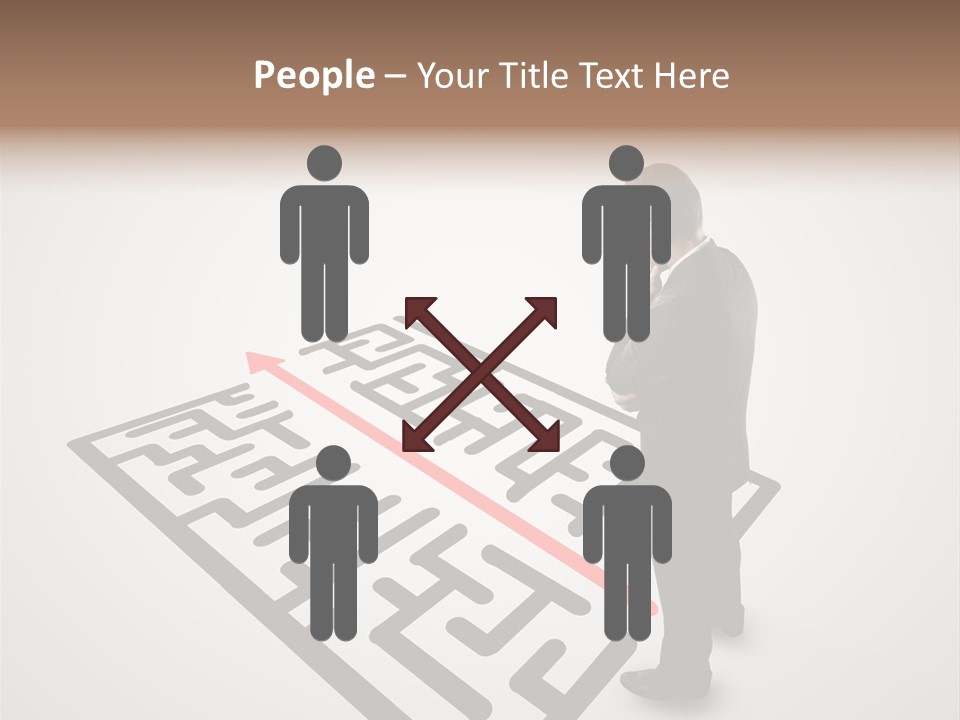 Maze People Labyrinth PowerPoint Template