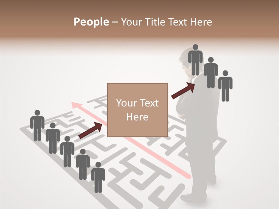 Maze People Labyrinth PowerPoint Template