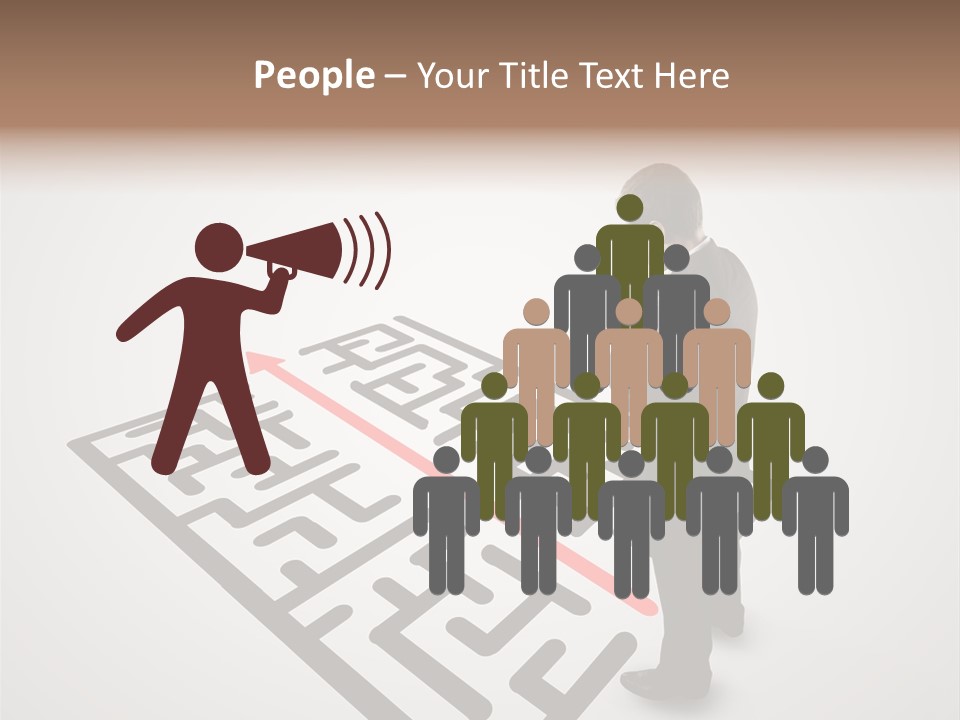 Maze People Labyrinth PowerPoint Template