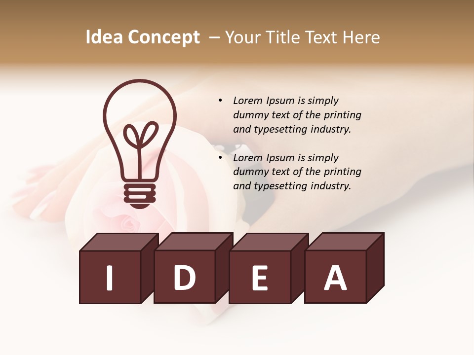 Finger Isolated Beautiful PowerPoint Template