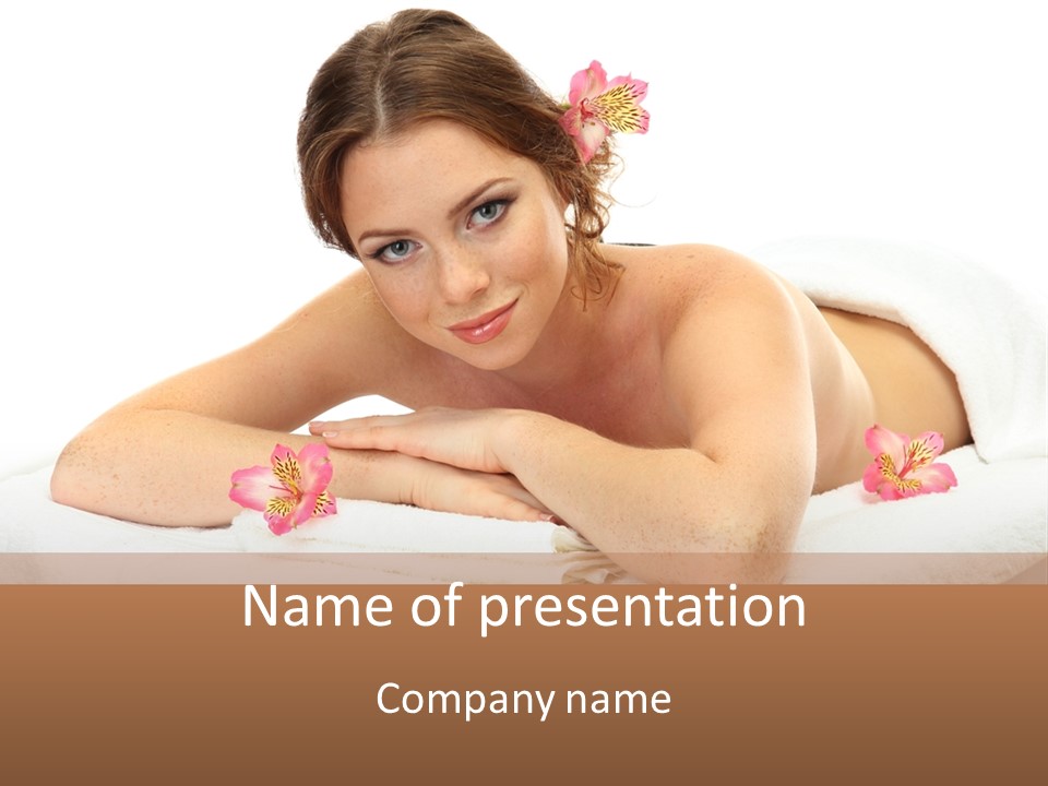 Care Rose White PowerPoint Template