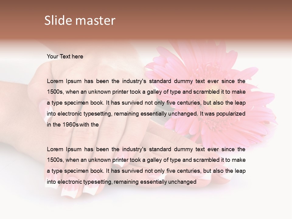 Moisturize Therapy Thumb PowerPoint Template