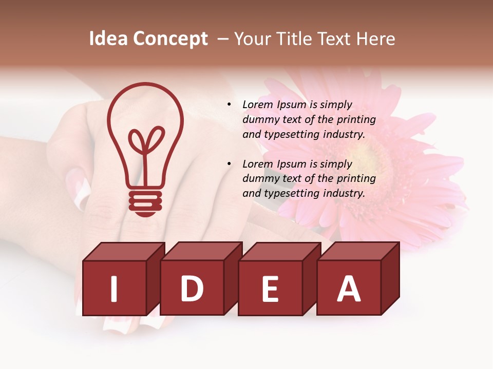 Moisturize Therapy Thumb PowerPoint Template