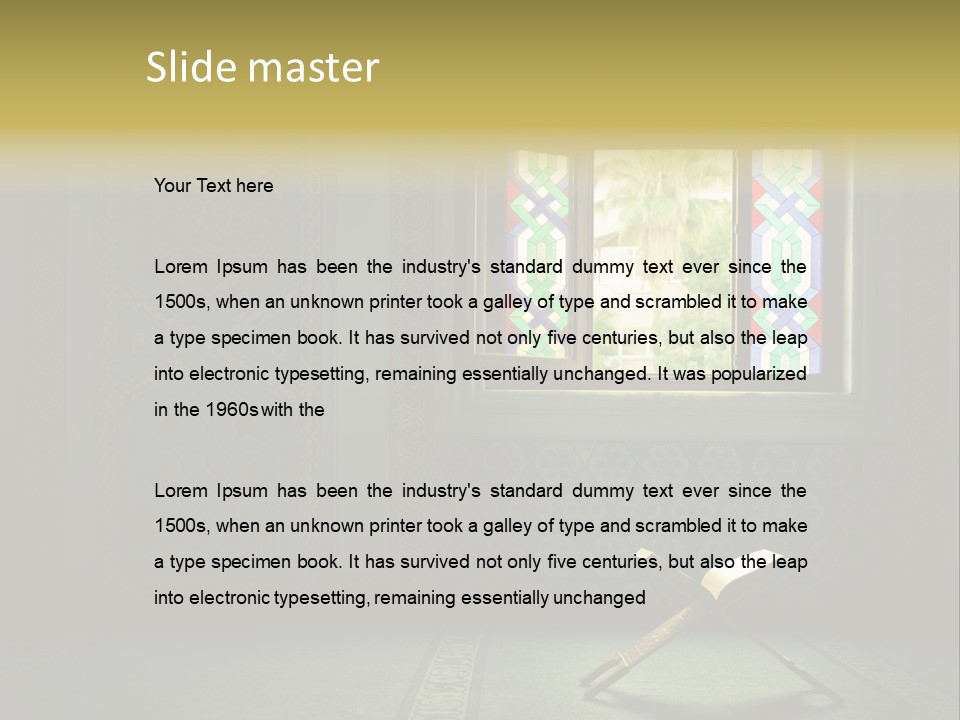 Document Background Koran PowerPoint Template