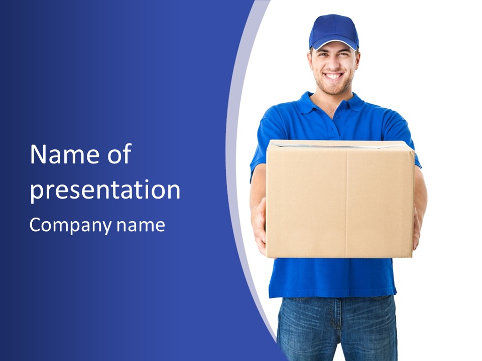 Deliver Isolated Deposit PowerPoint Template