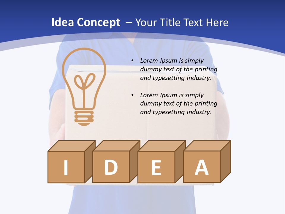 Deliver Isolated Deposit PowerPoint Template