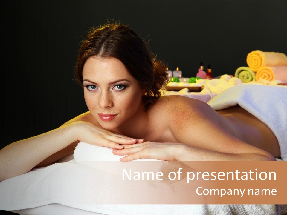 Beautiful Skin Candle PowerPoint Template