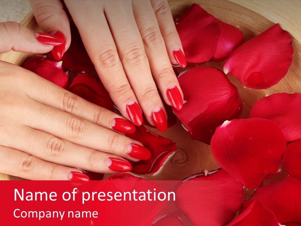 Rose Luxury Hand PowerPoint Template