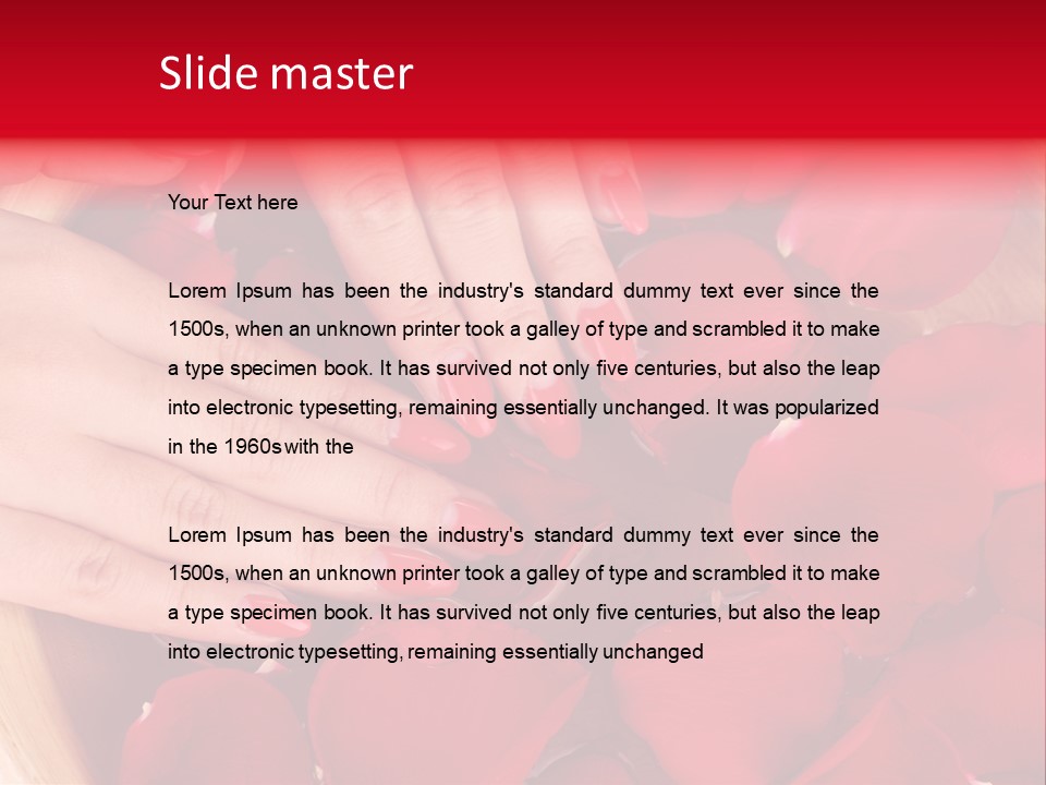 Rose Luxury Hand PowerPoint Template