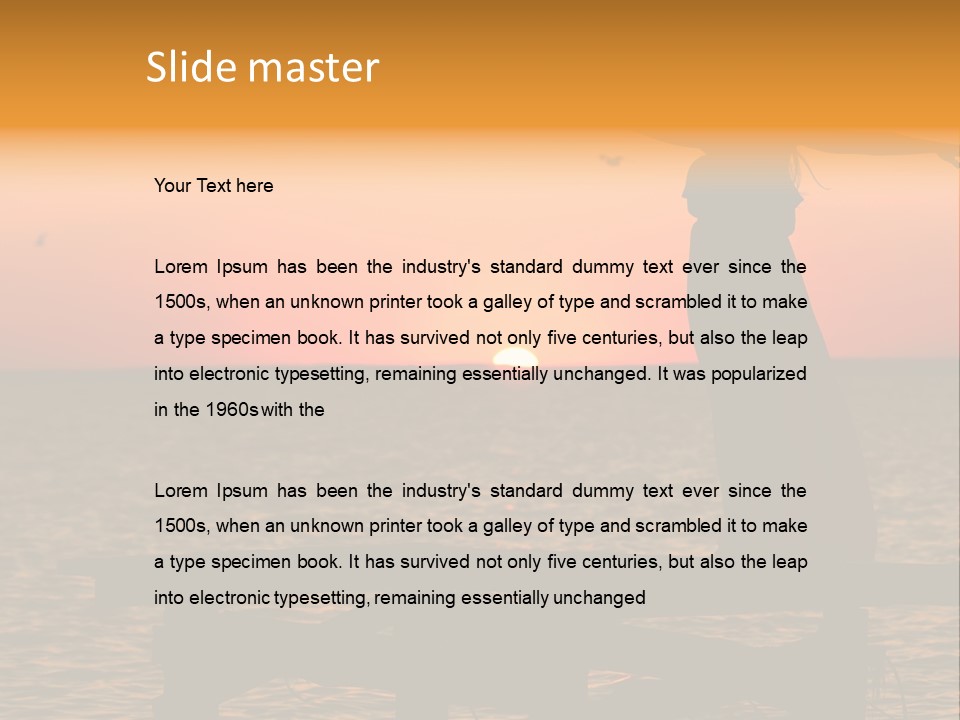 Sea Washing Body PowerPoint Template