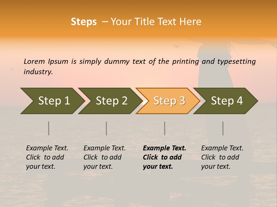 Sea Washing Body PowerPoint Template