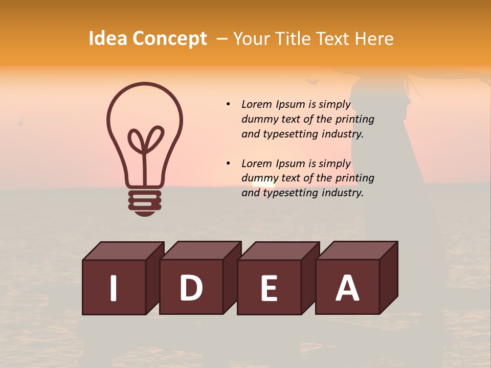 Sea Washing Body PowerPoint Template