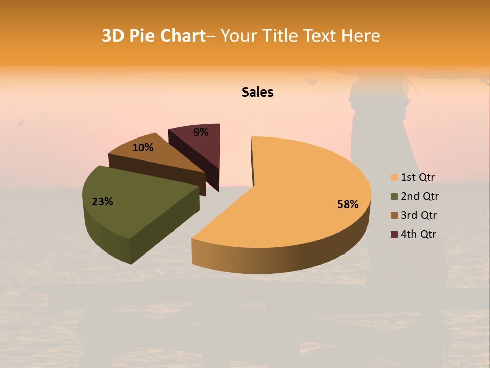 Sea Washing Body PowerPoint Template
