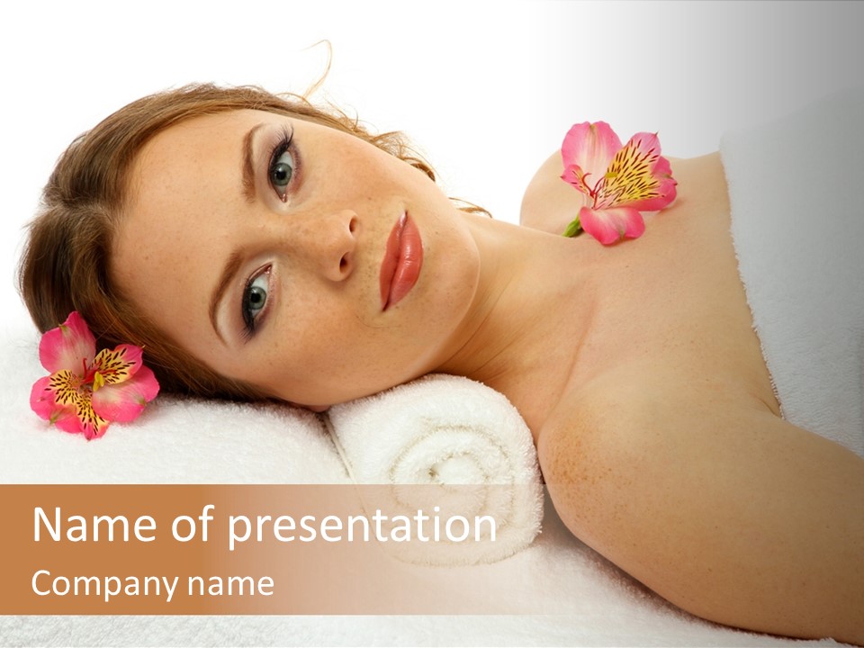 Lying Female Body PowerPoint Template