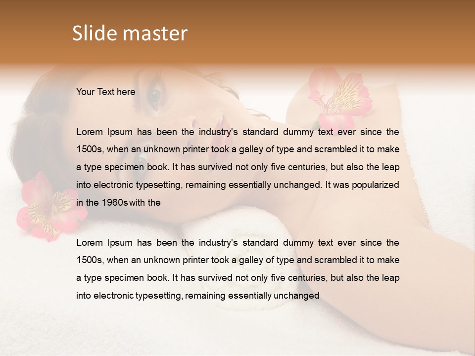 Lying Female Body PowerPoint Template