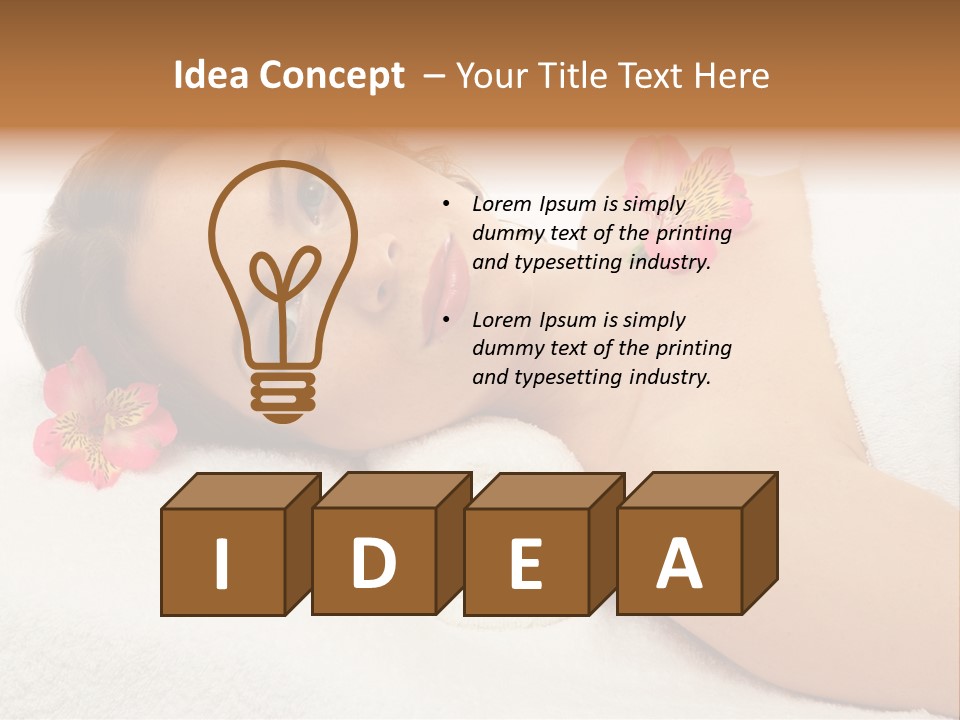 Lying Female Body PowerPoint Template