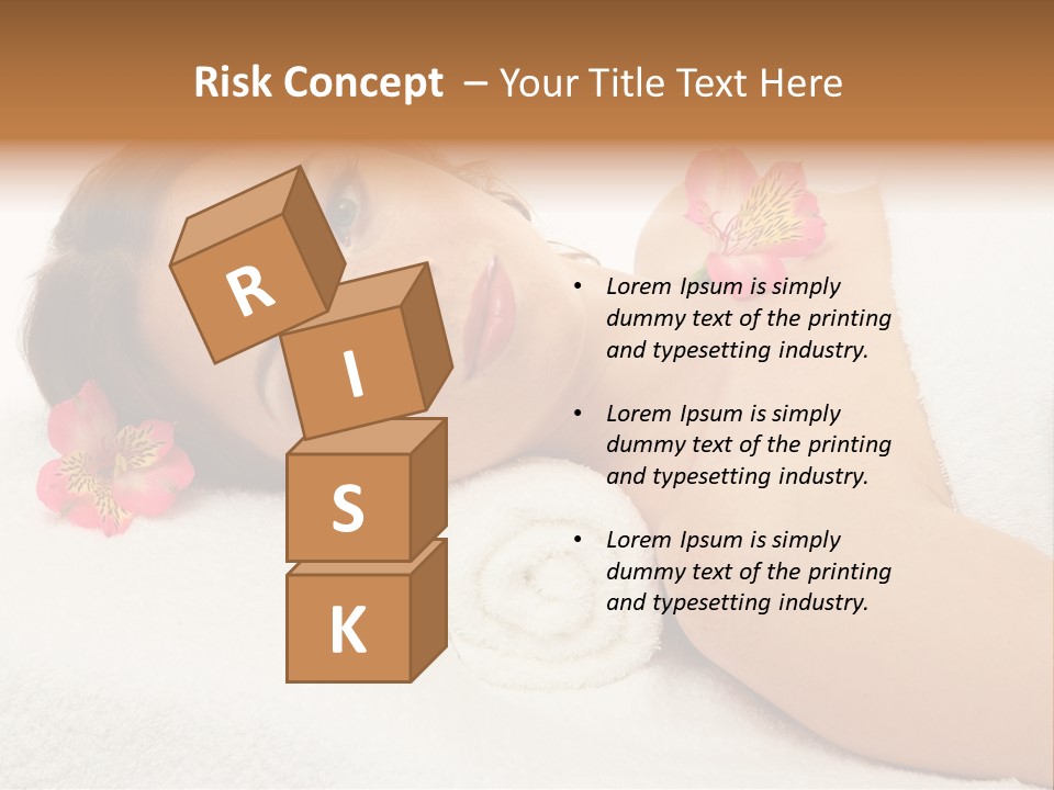 Lying Female Body PowerPoint Template