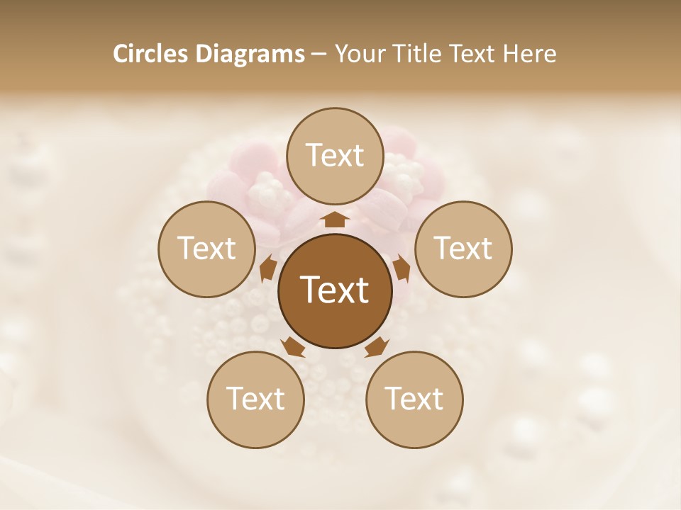 Round Hand Decorated Finger Food PowerPoint Template